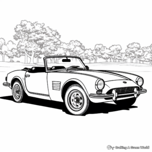 Classic Sports Car Triumph Spitfire Coloring Pages 4