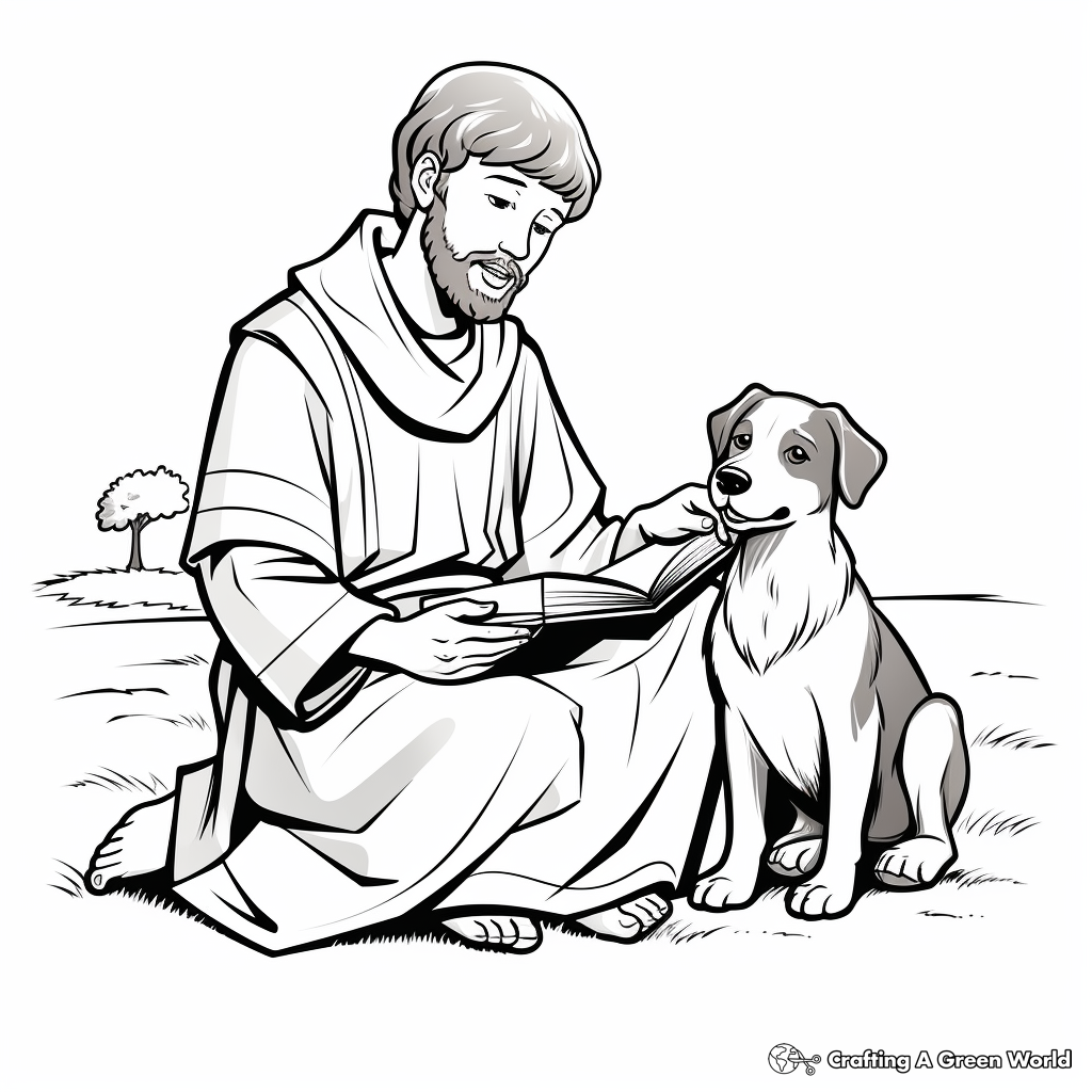 Classic St. Francis of Assisi Coloring Page 3