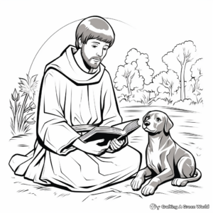 Classic St. Francis of Assisi Coloring Page 4