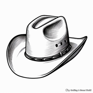Classic Stetson Cowboy Hat Coloring Pages 2