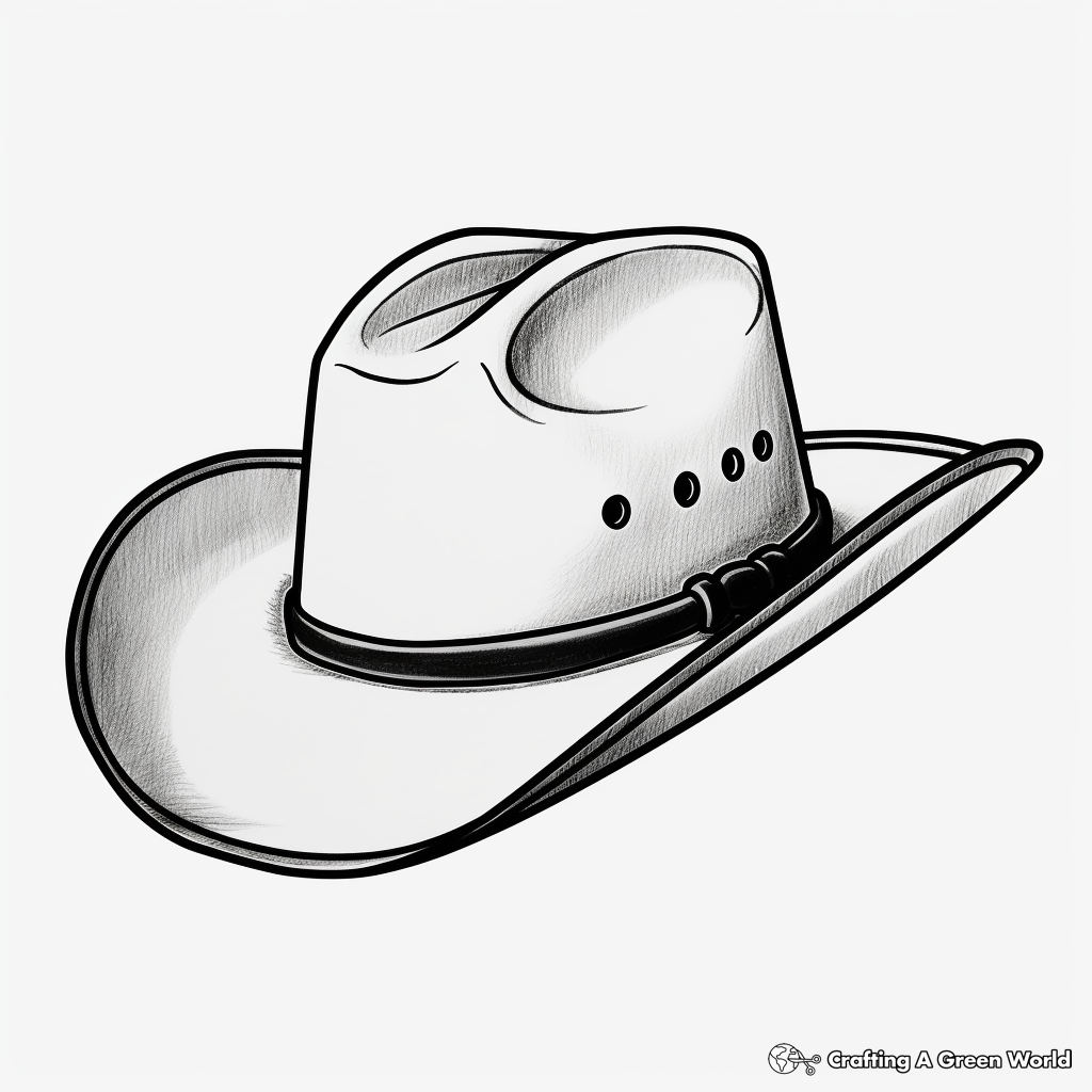 Classic Stetson Cowboy Hat Coloring Pages 4