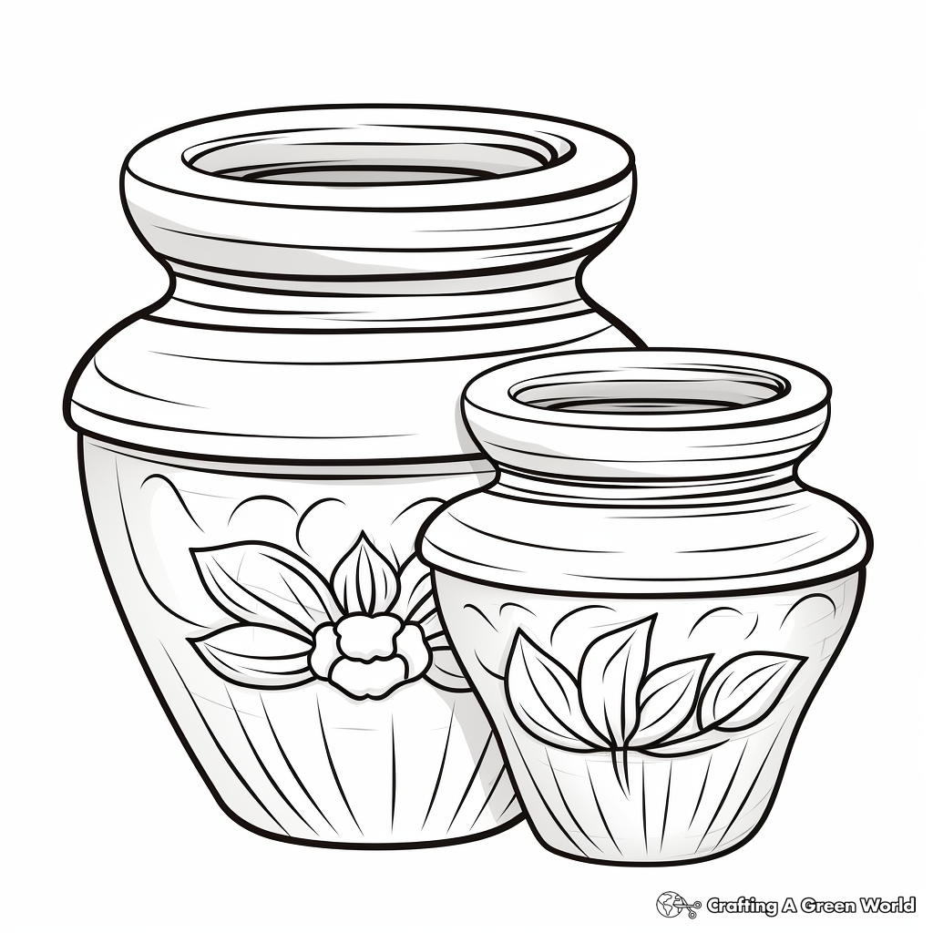 Classic Terracotta Pots Coloring Pages 4
