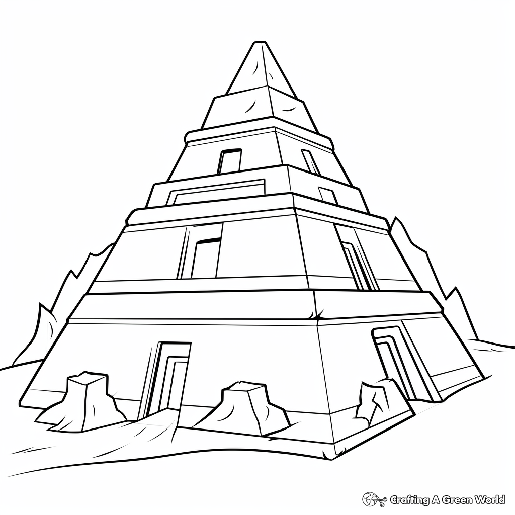 Classic Trapezoidal Pyramid Coloring Pages 3
