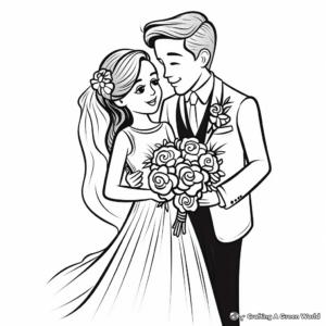 Classic Vintage Wedding Coloring Pages 2