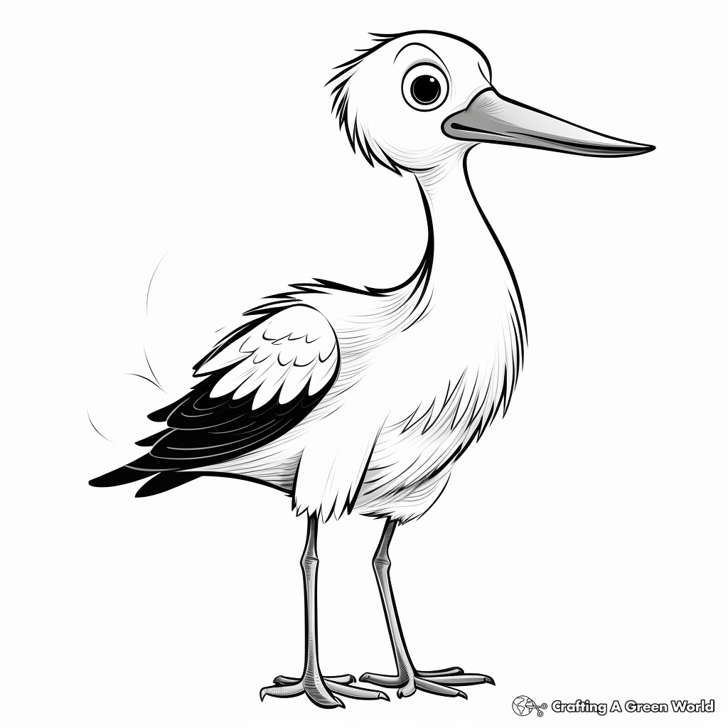 Classic White Stork Coloring Pages 2