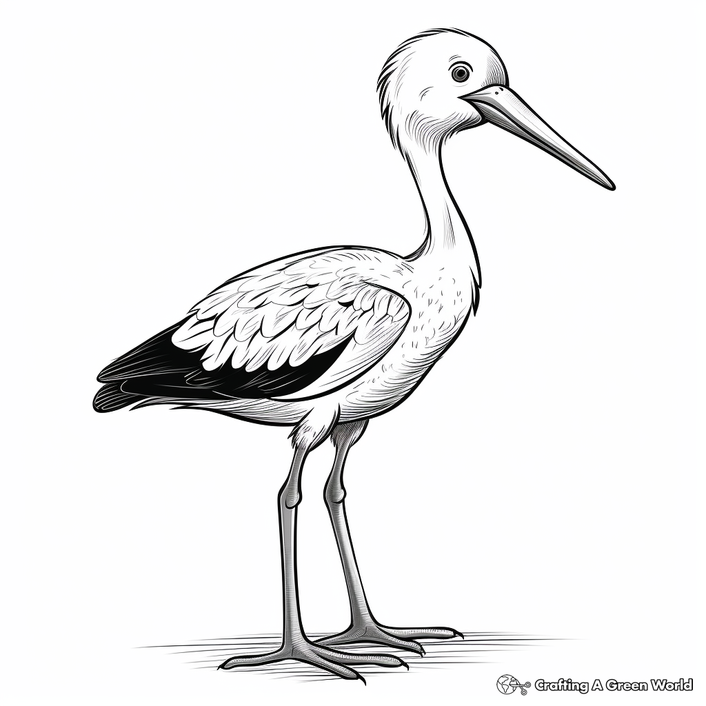 Classic White Stork Coloring Pages 3