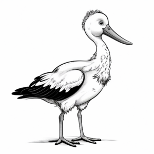 Classic White Stork Coloring Pages 4