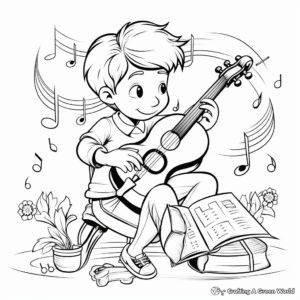 Classical Music Themed Coloring Pages 1