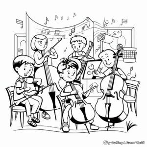 Classical Symphony Coloring Sheets for Kids 1
