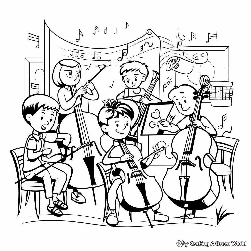 Classical Symphony Coloring Sheets for Kids 1