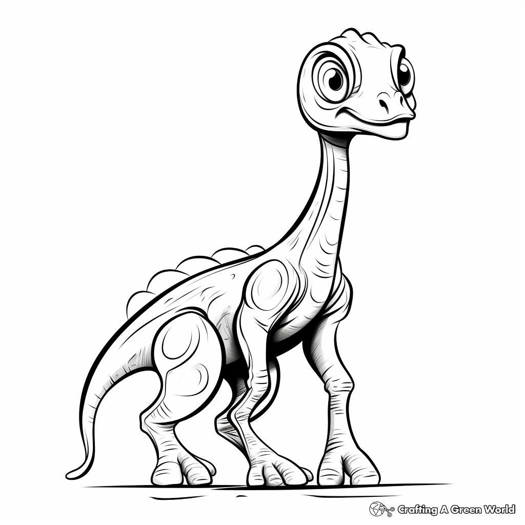 Clear-Line Compysognathus Coloring Pages for Easy Coloring 4