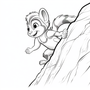 Climbing-Skill Chipmunk Coloring Sheets 3