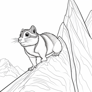 Climbing-Skill Chipmunk Coloring Sheets 4