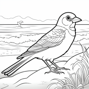 Coastal Seaside Sparrow Coloring Pages 3