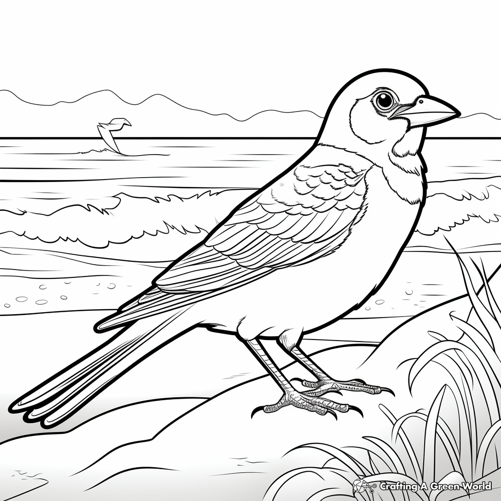 Coastal Seaside Sparrow Coloring Pages 3