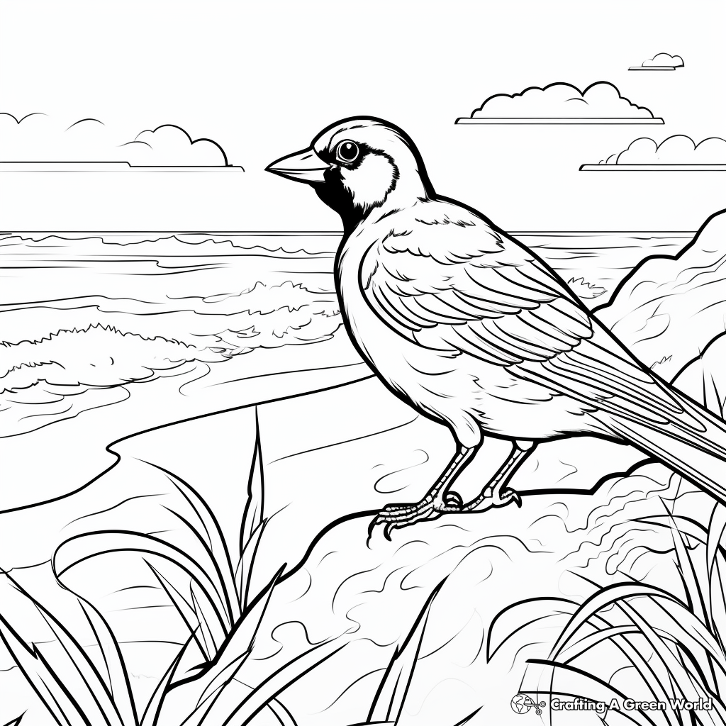Coastal Seaside Sparrow Coloring Pages 4