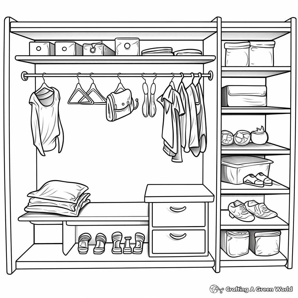 Color and Design Your Own Empty Closet Pages 1