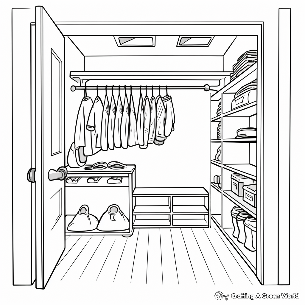 Color and Design Your Own Empty Closet Pages 4