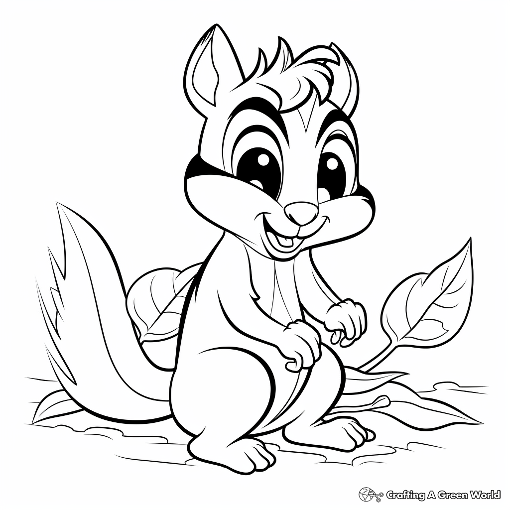 Color and Learn: Chipmunk Species Coloring Sheets 1