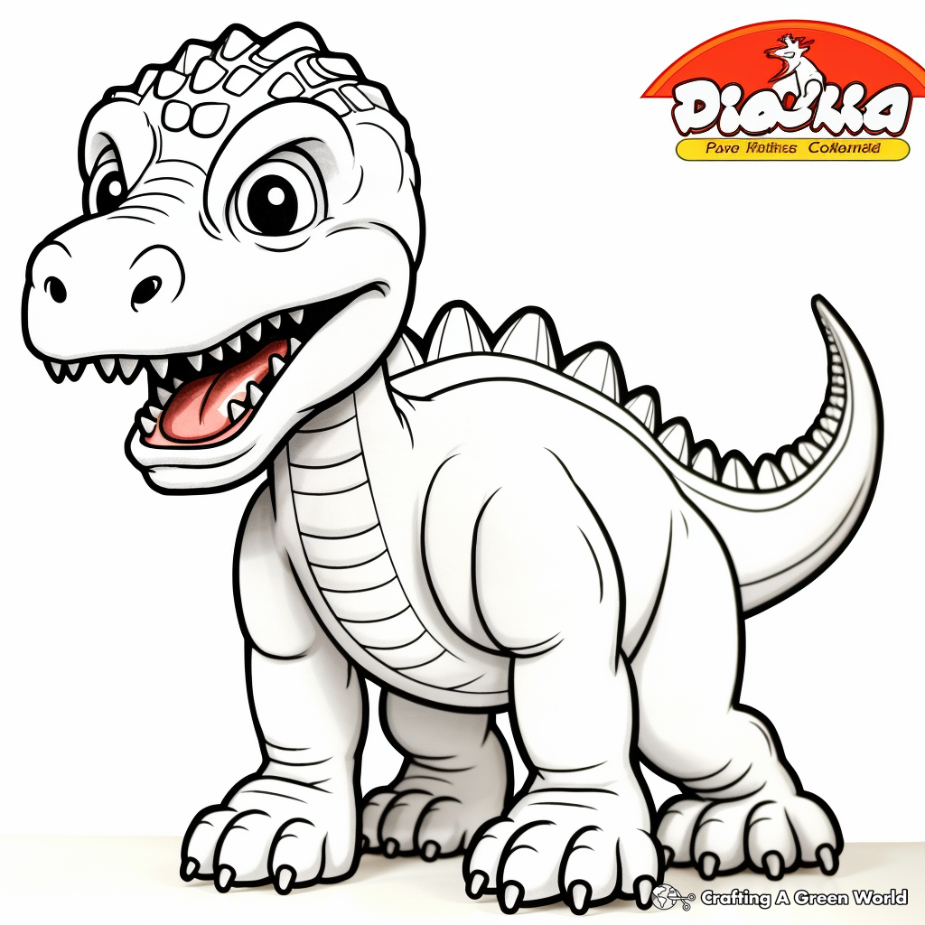Color and Learn: Dinosaur Facts Coloring Pages 1