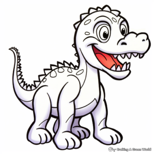 Color and Learn: Dinosaur Facts Coloring Pages 2