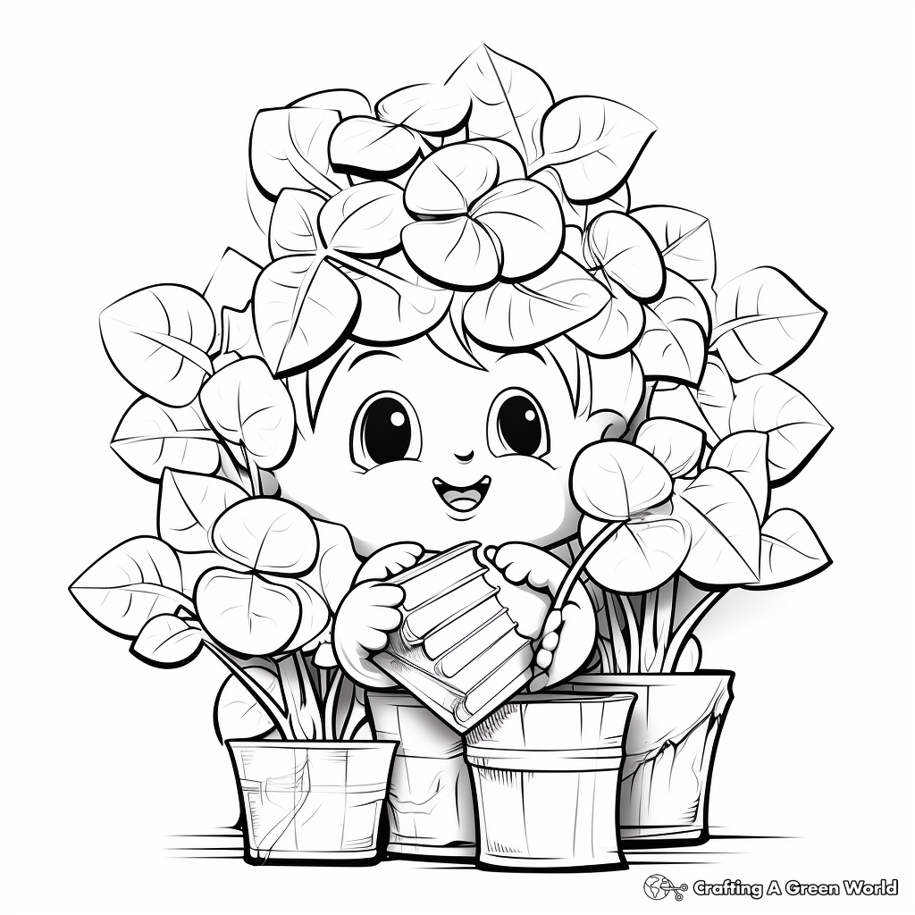 Color and Learn: Hydrangea Lifecycle Coloring Pages 1