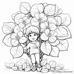 Color and Learn: Hydrangea Lifecycle Coloring Pages 4