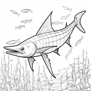 Color and Learn: Swordfish Facts Coloring Pages 2