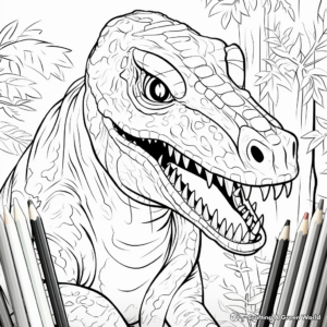 Color by Number Allosaurus Coloring Pages 1