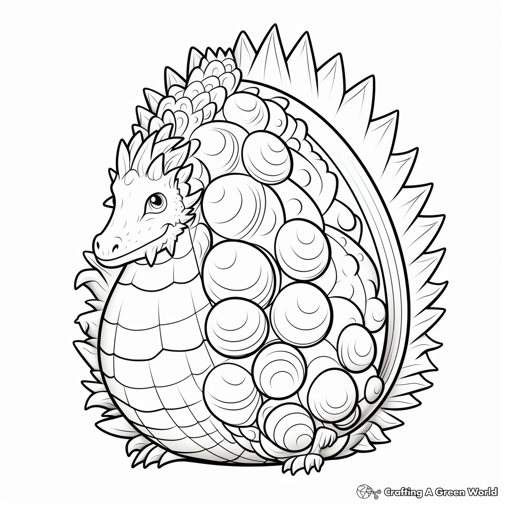 Color-By-Number Ankylosaurus Egg Coloring Pages 3