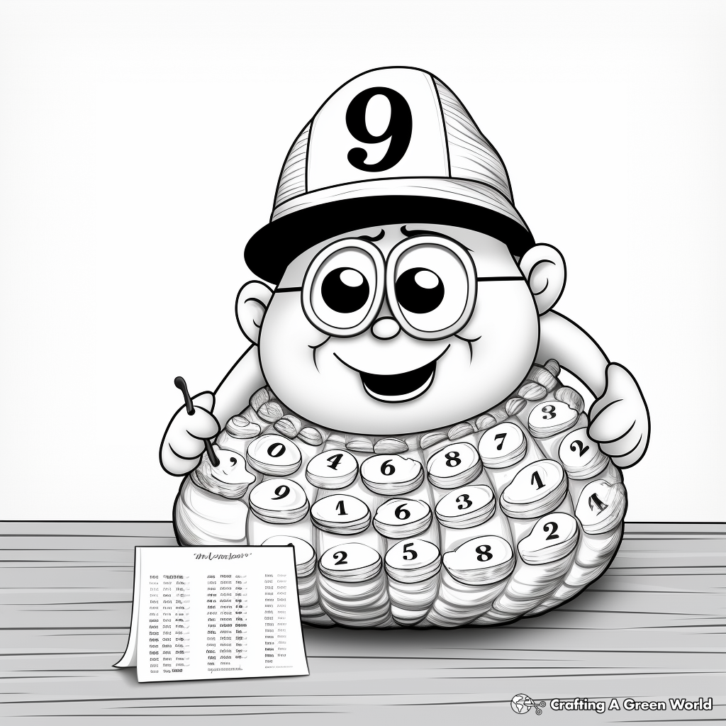 Color by Number Clam Coloring Pages 2