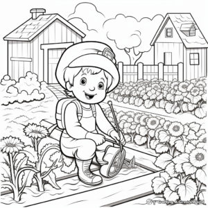 Color-by-Number Vegetable Garden Pages 1