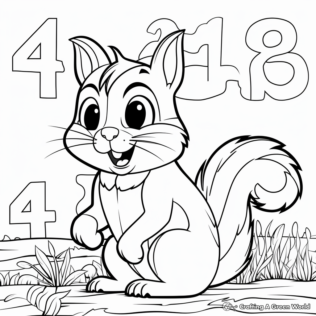 Color by Number: Chipmunk Fun For Kids 1