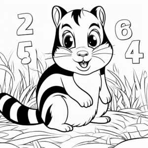 Color by Number: Chipmunk Fun For Kids 2