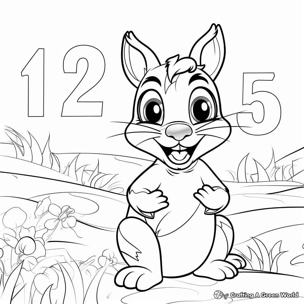 Color by Number: Chipmunk Fun For Kids 4