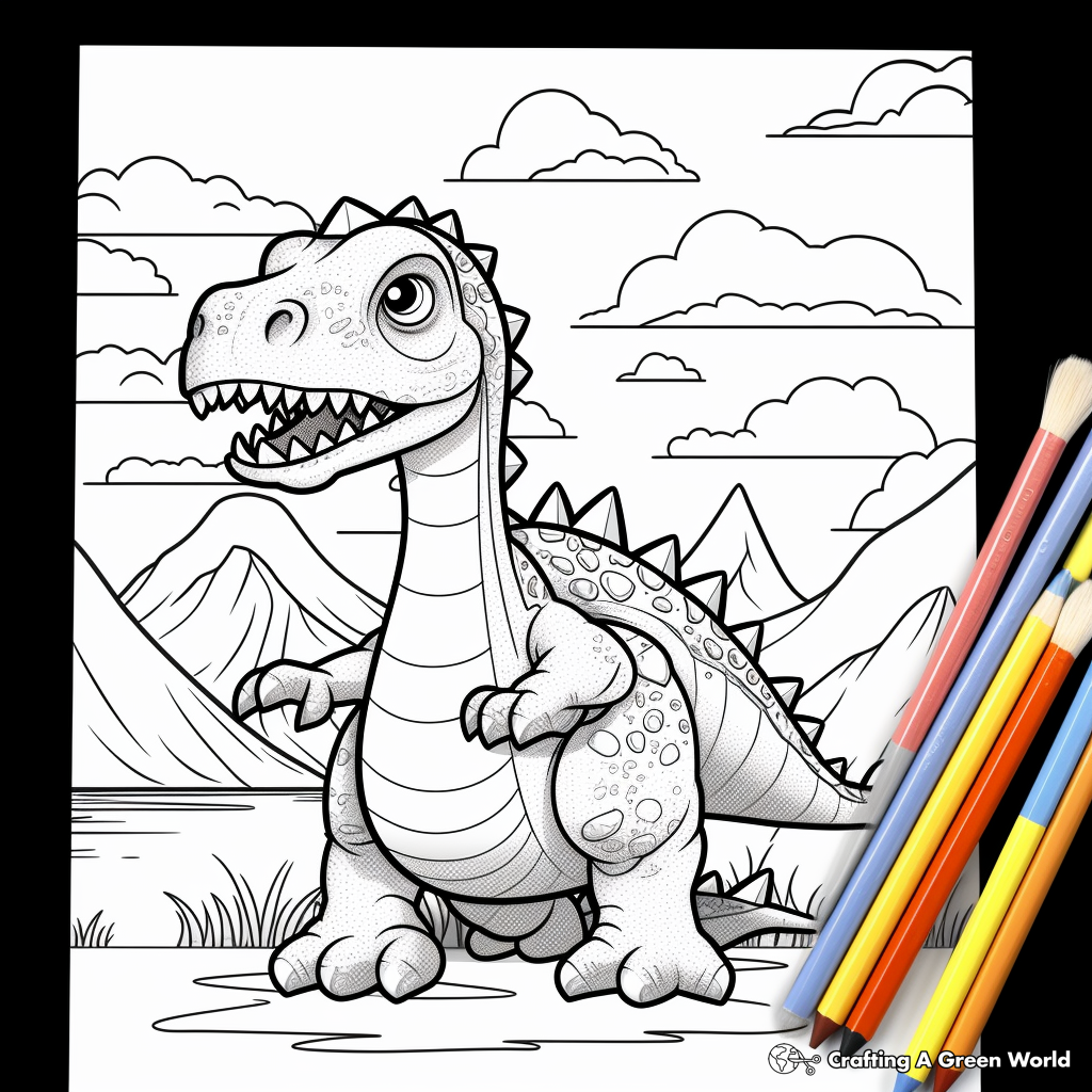 Color-By-Number: Dinosaurs and Volcanoes Edition 2