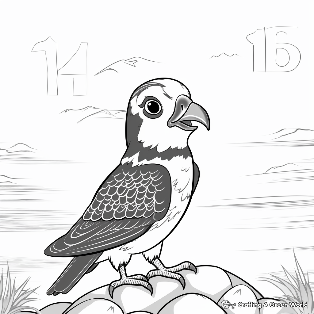 Color by Number: Puffin Edition Coloring Pages 1