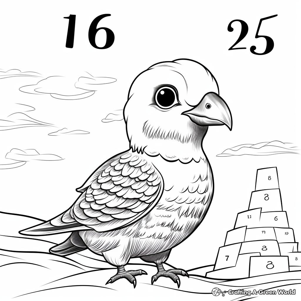 Color by Number: Puffin Edition Coloring Pages 3