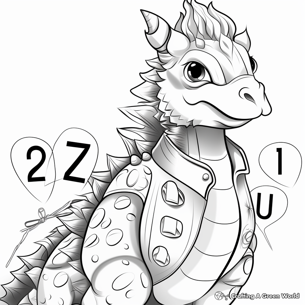 Color by Numbers: Fun Pachycephalosaurus Coloring Pages 2