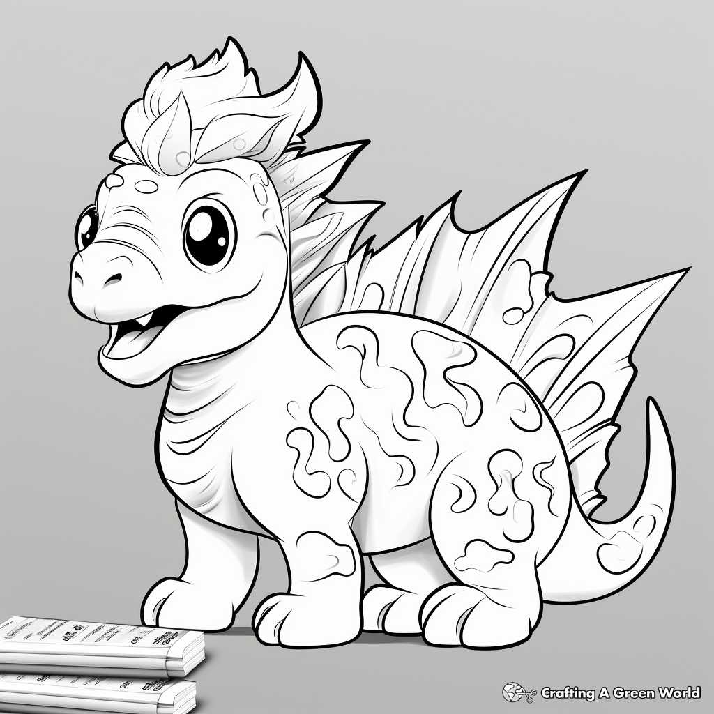 Color by Numbers: Fun Pachycephalosaurus Coloring Pages 4
