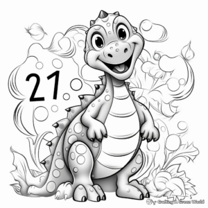 Color by Numbers: Popular Dinosaur Coloring Pages 2