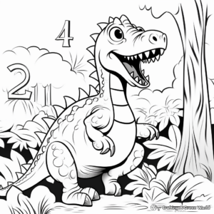 Color by Numbers: Popular Dinosaur Coloring Pages 3