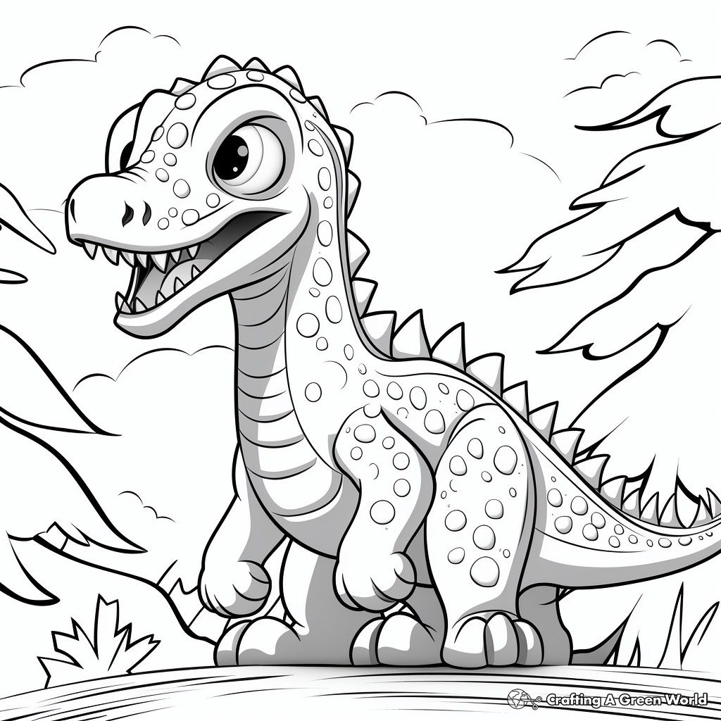 Color by Numbers: Popular Dinosaur Coloring Pages 4