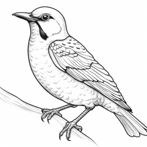 Color meadowlark: Beautiful Bird-Inspired Coloring Pages 1