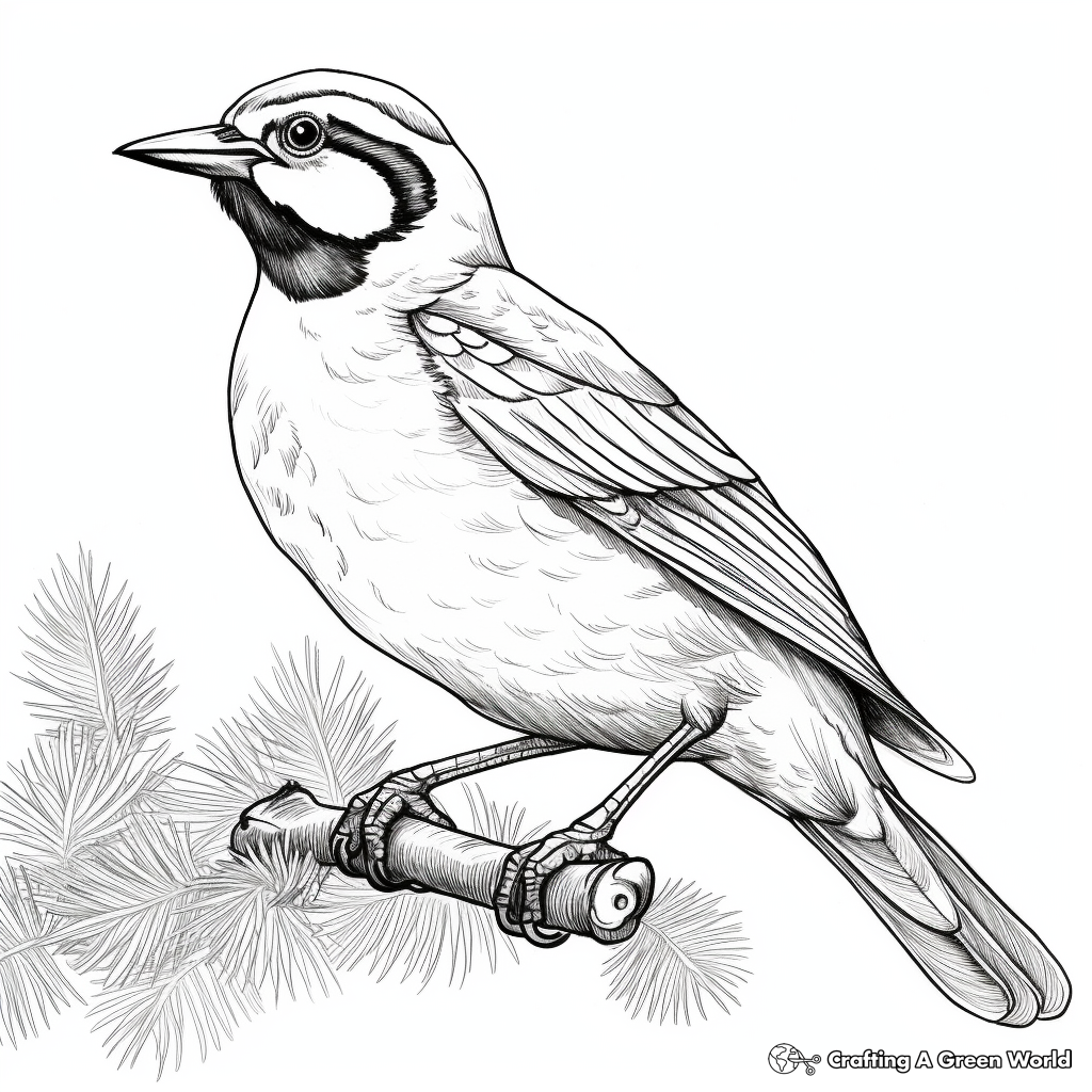 Color meadowlark: Beautiful Bird-Inspired Coloring Pages 2