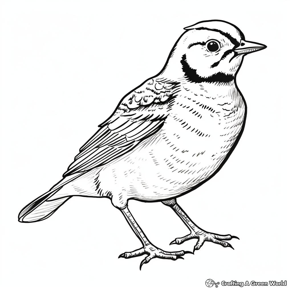 Color meadowlark: Beautiful Bird-Inspired Coloring Pages 3