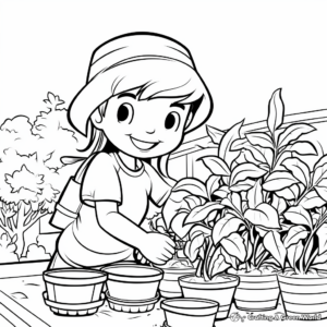 Color The Chili Pepper Plant Pages 1