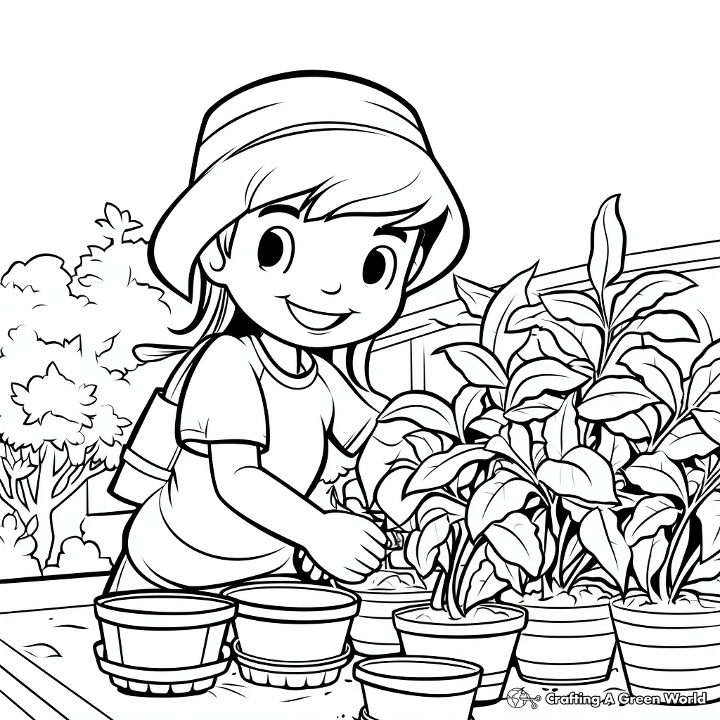 Color The Chili Pepper Plant Pages 1