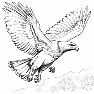 Color the Horizon with Soaring Hawk Coloring Pages 3