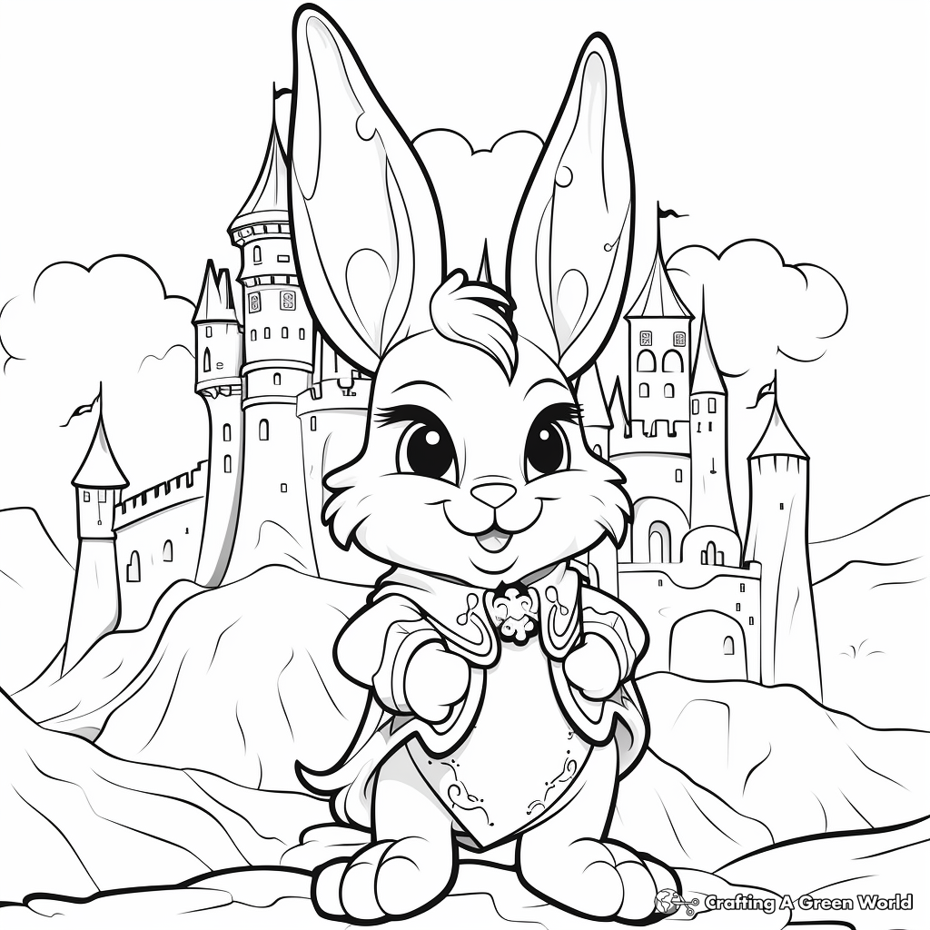 Color Your Own Bunny Fantasy Land Coloring Pages 4